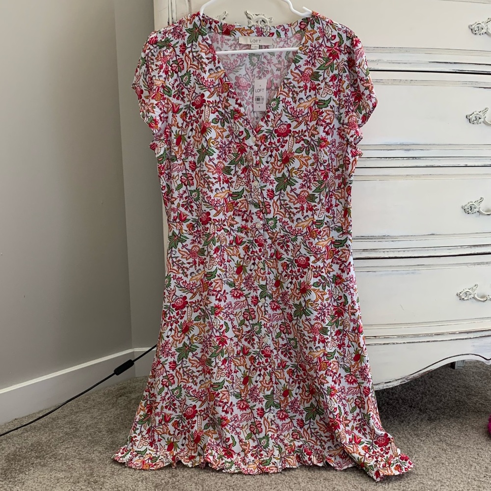 Floral Button Dress